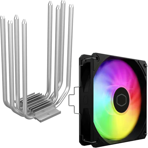 Miniatura 15 de Cooler Master Hyper 212 Spectrum V3 ARGB Enfriador de aire para CPU, ventilador PWM de 120 mm, 4 tubos de calor de cobre, 152 mm de alto, AMD Ryzen
