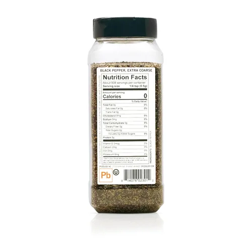 Miniatura 2 de Spiceology - Pimienta negra extra gruesa - Uso en: carne de res, cerdo, pollo, pescado, caza o verduras - 16 pimienta molida de malla - Pimienta a