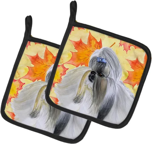 Miniatura 268 de Caroline's Treasures BB9655PTHD - Juego de soportes para ollas de cocina resistentes al calor, almohadillas calientes para horno, 7 1/2 x 7 1/2