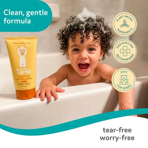 Miniatura 5 de T is for Tame - Acondicionador domesticante para niños – Acondicionador natural para cabello rizado con aceite de coco y girasol – Desenreda