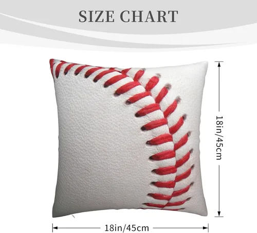 Miniatura 2 de Funda de almohada cuadrada y acogedora de béisbol, moderna, neutra, decoración del hogar, para sala de estar, sofá, automóvil, 18 x 18 pulgadas