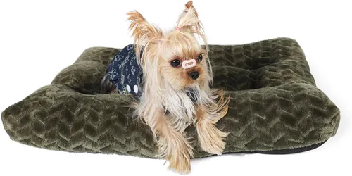 Miniatura 21 de Cama Lavable para Jaula de Perro de 18 Pulgadas Pequeña Antideslizante Impermeable Cálida Acogedora Suave para Mascotas Cachorros, Almohadas