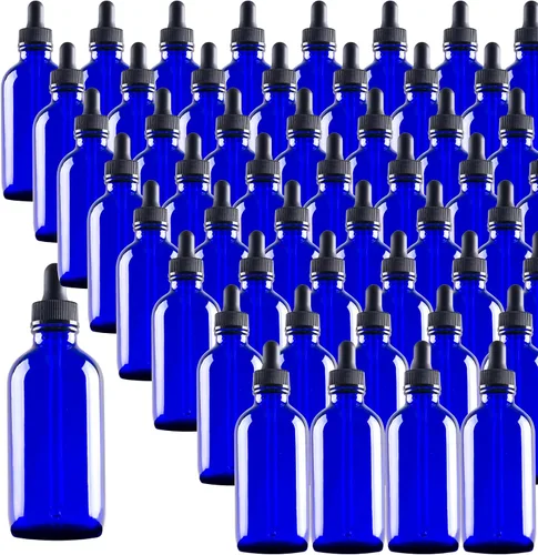 Miniatura 12 de Paquete de 48 Botellas Cuentagotas de Vidrio Transparente de 1 oz, Botellas Cuentagotas con Cuentagotas de Vidrio para Aceites Esenciales, Perfumes