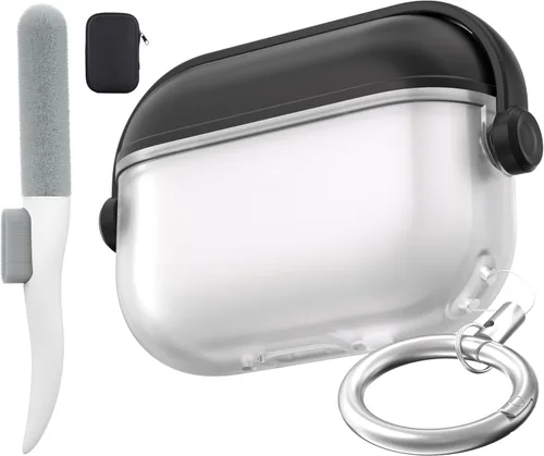 Miniatura 30 de Valkit Funda compatible con AirPods Pro, transparente con kit de limpieza, funda protectora de TPU suave para AirPods Pro Gen 2nd/1st 2023/2022/2019