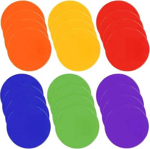 Miniatura 9 de Marcadores de puntos de polietileno para suelo de gimnasio de 9 pulgadas, 10 pulgadas, 12/18/24/36 unidades, conos planos, de goma antideslizante
