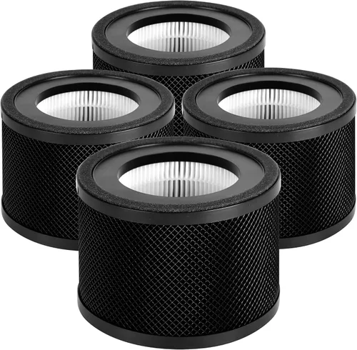 Paquete de 4 filtros de repuesto TT-AP001 compatibles con purificadores de aire TaoTronics TT-AP001 y VAVA VA-EE014, filtros 3 en 1