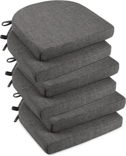 Miniatura 16 de downluxe Cojines para sillas de interior para sillas de comedor, almohadillas de espuma texturizadas suaves y cómodas para sillas de cocina