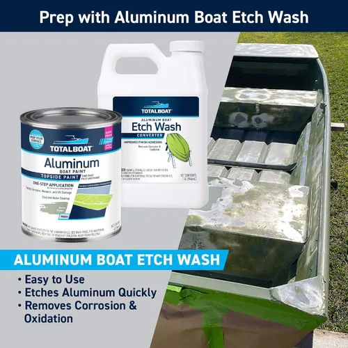 Miniatura 6 de TotalBoat Pintura de aluminio para lanchas, barcos bajos, botes, botes anfibios, barcos Jon y pontones (Verde Ejército, Quart)