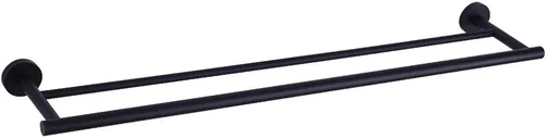 Toallero de baño doble SUS 304 de acero inoxidable para baño de 36 pulgadas, color negro mate