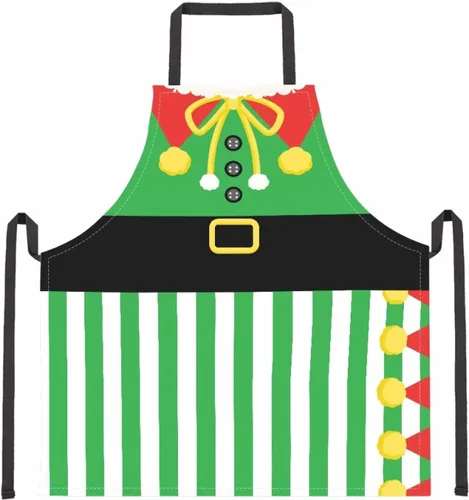 Miniatura 49 de Dreaweet Delantal de cocina unisex con cuello ajustable de Navidad