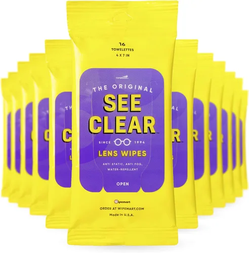 See Clear Original - Toallitas limpiadoras de lentes prehumedecidas para lentes y pantallas, sin rayas, limpiador electrónico de lentes y pantallas