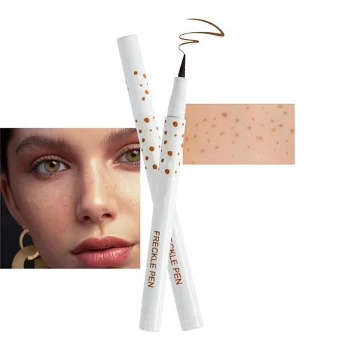 Bolígrafo de pecas para pecas, impermeable, de larga duración, de secado rápido, pecas artificiales, decoración facial, crea una piel natural besada