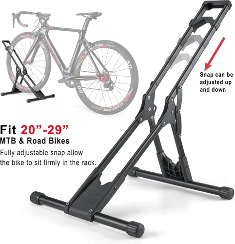 Miniatura 2 de CHEPARK Soporte de Piso para Bicicleta - Soporte de Bicicleta Interior para Garaje/Hogar - Almacenamiento de Bicicletas Soporte de Estacionamiento