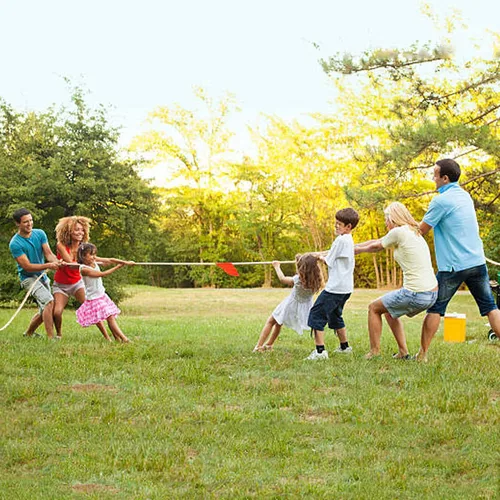 Miniatura 2 de Cuerda de tira y afloja para niños y adultos, cuerda de algodón trenzado natural, juego de juegos al aire libre perfecto para actividades
