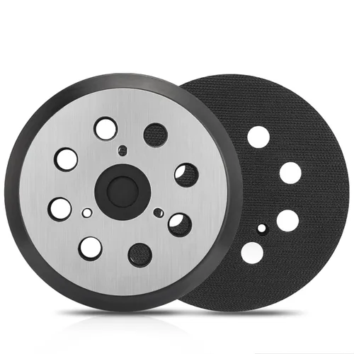 Miniatura 14 de Paquete de 2 almohadillas de lijadora de repuesto de 5 pulgadas y 8 agujeros compatibles con lijadora orbital Makita BO5010 BO5030K BO5031K BO5041K