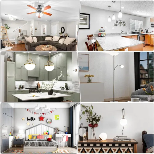 Miniatura 7 de Paquete de 6 unidades de bombillas led E12 candelabro, luz blanca diurna de 5000 K, bombillas led para ventilador de techo equivalentes a 60 vatios
