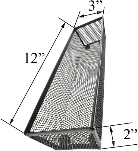 Miniatura 3 de HAHIYO Soporte de malla apilable con clip de 2.2 pulgadas de altura, paquete de 2 contenedores resistentes para clips de papel negro para cajón