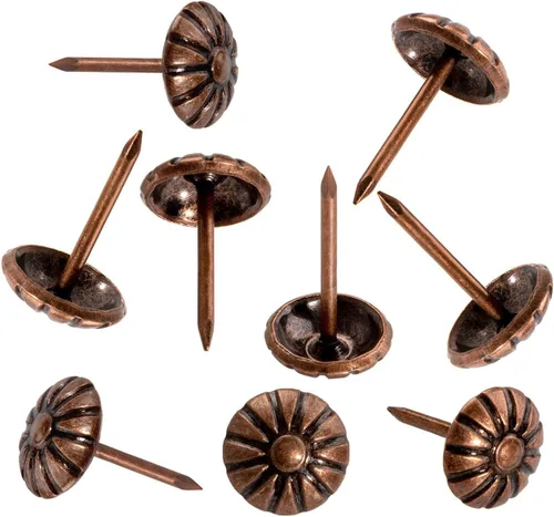 Miniatura 16 de Tachuelas de tapicería para muebles, clavos de tapicería vintage de 3/4 pulgadas, 100 tachuelas de muebles resistentes para tapicería, clavos