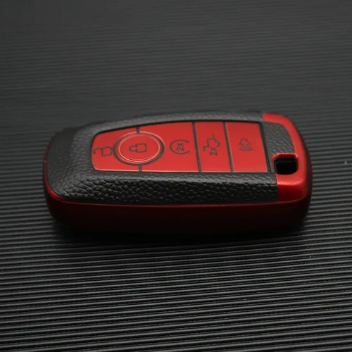 Miniatura 5 de Funda para llavero Ford Fusion F150 F250 F350 F450 F550 Edge Explorer Escape Mustang Smart Remote Car Accessories (rojo)
