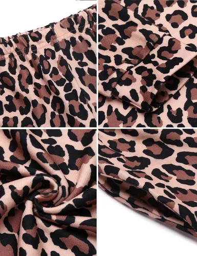Miniatura 20 de Ekouaer Conjunto de pijama de manga larga para mujer, ropa de dormir suave con cuello redondo y bolsillos