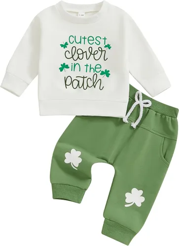 Miniatura 46 de BemeyourBBs Conjunto divertido de sudadera y pantalones de manga larga con letras divertidas para bebé niño y niño