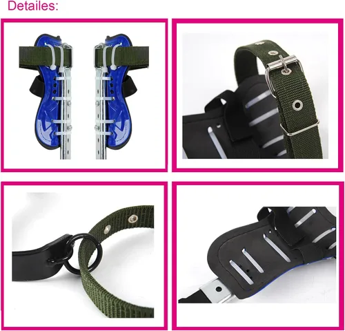 Miniatura 3 de Tree Climbing Spikes, Tree Climbing Gear with Non-Slip Pedal, Adjustable Tree Climbing Tool Set