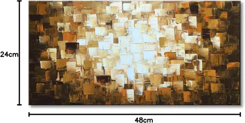 Miniatura 10 de Pinturas al óleo abstractas texturizadas sobre lienzo Decoración moderna del arte para la pared