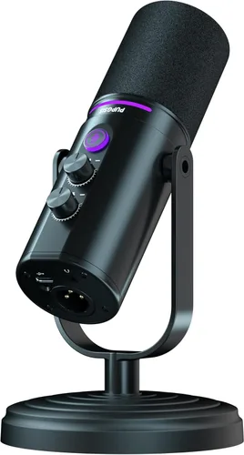 Micrófono dinámico para podcast PUPGSIS, micrófonos XLR/USB para PC de grabación para transmisión, podcast, grabación, juegos y streaming, micrófono
