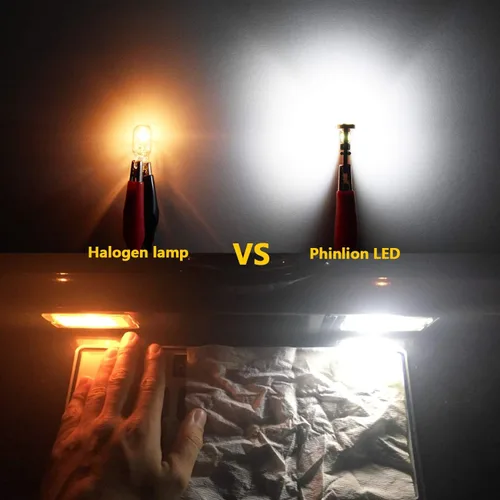 Miniatura 6 de PHINLION Bombillas LED de 500 lúmenes, 194 bombillas LED de 6000 K, color blanco, superbrillante, 168 2825 W5W T10, cuña LED de repuesto