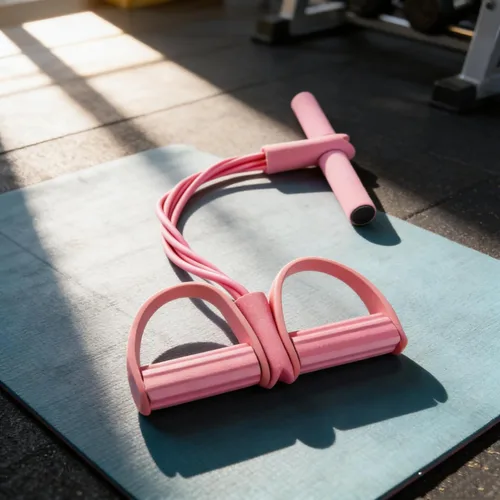 Miniatura 5 de Equipo de fitness para abdominales de 6 hebras, banda de resistencia multifuncional para estiramiento de cuerpo completo y yoga Púrpura