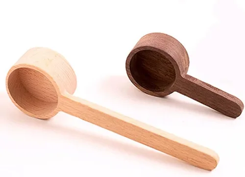 Miniatura 6 de Cuchara de café, cucharas de café, cuchara de café de madera de haya estilo coreano de CISHNOU, medición para granos molidos o té, utensilios de B