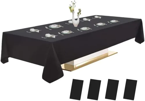 Miniatura 16 de Urby Paquete de 12 manteles rectangulares de plástico, con asientos para 4-6 personas, mantel desechable resistente y empaquetado individualmente