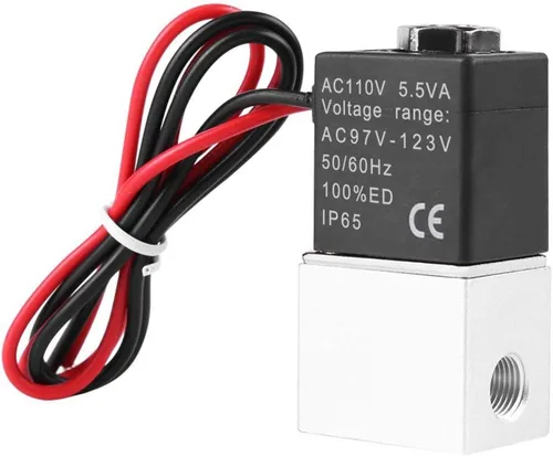 Miniatura 7 de Beduan válvula de aire solenoide eléctrica de 2 vías, normalmente cerrada, DC 12V, de 1/8" NPT