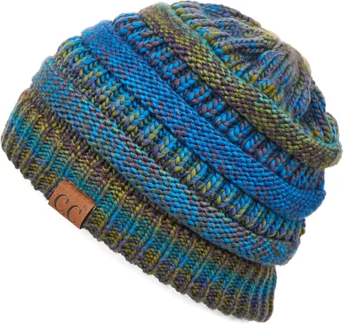 Miniatura 3 de C.C Exclusives - Gorro de invierno para mujer con agujero para coleta o moño, gorro beanie para mujer (MB-20A)