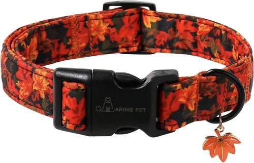 Miniatura 6 de Aring Pet Collar navideño para perro, lindo, ajustable, de algodón, para cachorros, perros pequeños, medianos y grandes, con copos de nieve, rojo Z