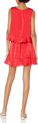 Miniatura 2 de Jack Daniels Womens Not Today Satin Tumbled Layered Dress with Elastic Waist