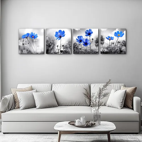 Miniatura 9 de The Simple Life - Lienzos decorativos para pared de sala, baño, cocina o dormitorio, pinturas decorativas de árboles, pájaros y flores, conjunto