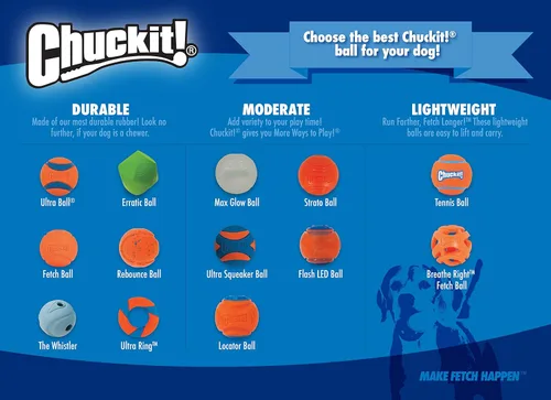 Miniatura 4 de Chuckit! Pelota de tenis para perros juguete para perros, grande (3 pulgadas de diámetro) para perros de 60 a 100 libras, paquete de 2