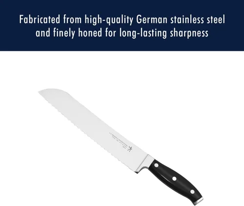Miniatura 4 de Henckels Forged Premio - Cuchillo para pan de 8 pulgadas, color negro/acero inoxidable