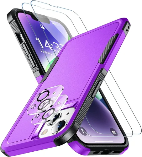 Miniatura 10 de SPIDERCASE Funda para iPhone 14/Funda para iPhone 15, [Protección contra Caídas de Grado Militar de 15 PIES][Antideslizante] Paquete de 2