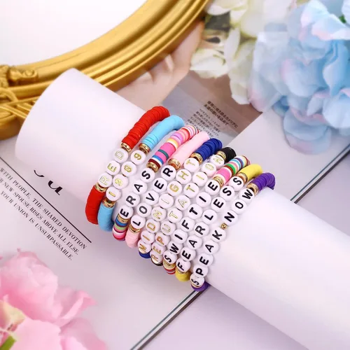 Miniatura 2 de YDJIA 5 pulseras Taylor Swiftie Joyería para la Eras Music Amistad Pulseras Amante Rojo Speak Now Fearless Swiftie Album Jewelry Eras Tour