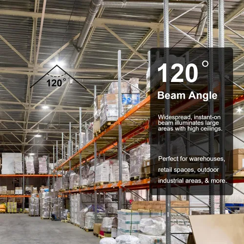 Miniatura 5 de Luz LED de alta bahía de 200 W, 28000 lúmenes, listado ETL, 5000 K, blanco brillante, equivalente a bombillas HPS o MH, luz industrial Highbay