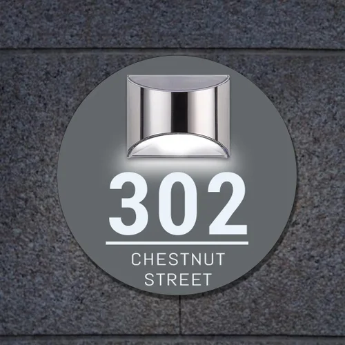 Miniatura 12 de Letrero de dirección solar personalizado, números de casa iluminados para exteriores, números de casa personalizados y señal de dirección, números