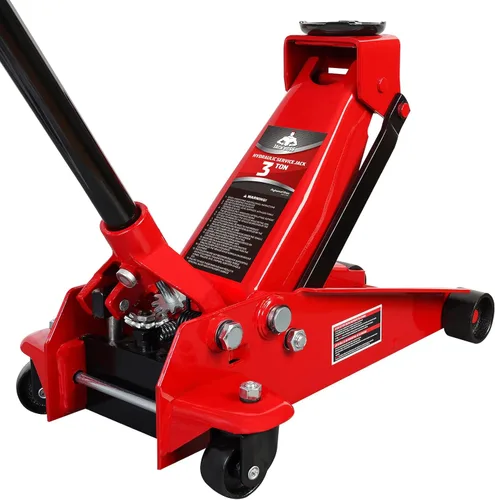 Miniatura 9 de Jack Boss Gato Hidráulico de Carrito de Piso de 2.5 Toneladas (5500 Libras) de Perfil Bajo con Estuche de Almacenamiento Portátil, Rango de Rojo