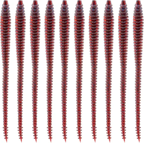 Miniatura 14 de 6th Sense Gusano Boosa Shakey - Cuerpo acanalado alterno, movimiento flexible, acción de cola bulbosa (10/pk) - Fabricado en los Estados Unidos
