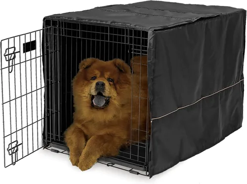 Miniatura 10 de MidWest Funda para jaula de perro, para dar privacidad, se puede lavar a máquina y secar Patrón geométrico marrón