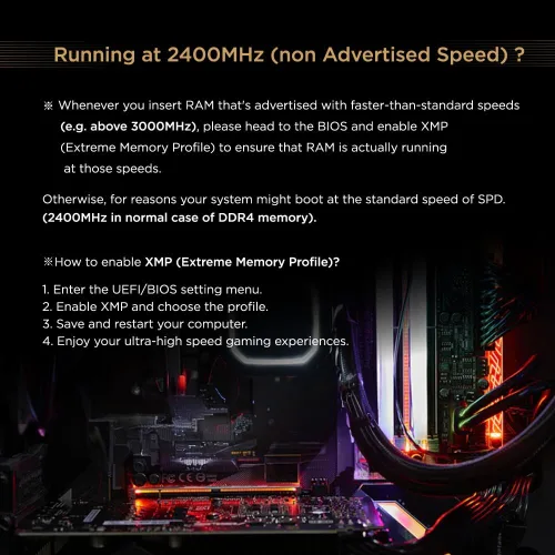 Miniatura 6 de 【DDR4 RAM】 GIGASTONE Game PRO Kit de 32 GB (2 x 16 GB) DDR4 3200 MHz PC4-25600 CL 16-18-18-40 Intel XMP 2.0 AMD Ryzen 1.35V UDIMM 288 Pin sin búfer