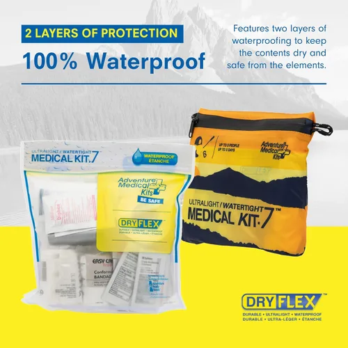 Miniatura 5 de Adventure Medical Kit Ultraligero / Impermeable Kit médico .7 – Hasta 3 personas, hasta 3 días – Incluye vendajes, elementos esenciales de ampolla