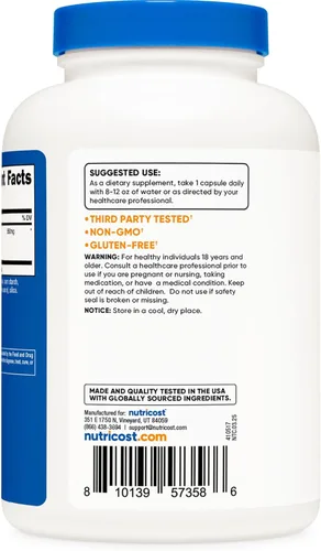 Miniatura 4 de Nutricost Extracto de raíz de jengibre 2,200 mg, 240 cápsulas - Sin gluten, sin OMG, 550 mg de extracto 4:1