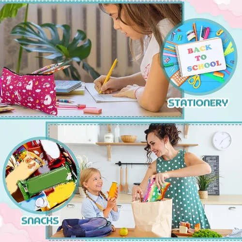 Miniatura 3 de Ctosree Estuche para lápices con cremallera de dibujos animados para niños y niñas, regalo de regreso a clases, lindo dinosaurio, unicornio